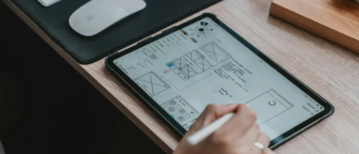 designing wireframes from a tablet