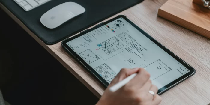 designing wireframes from a tablet